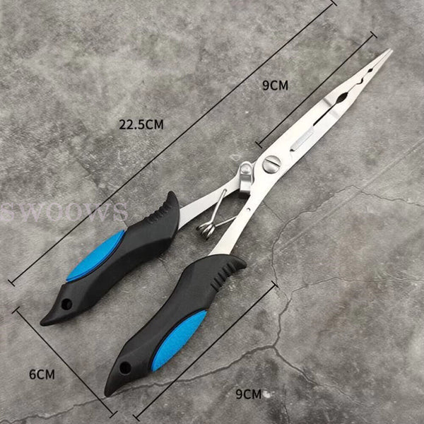 Stainless Steel Fishing Hook Remover Pliers 2 Colors Tackle Line Cutter Scissors