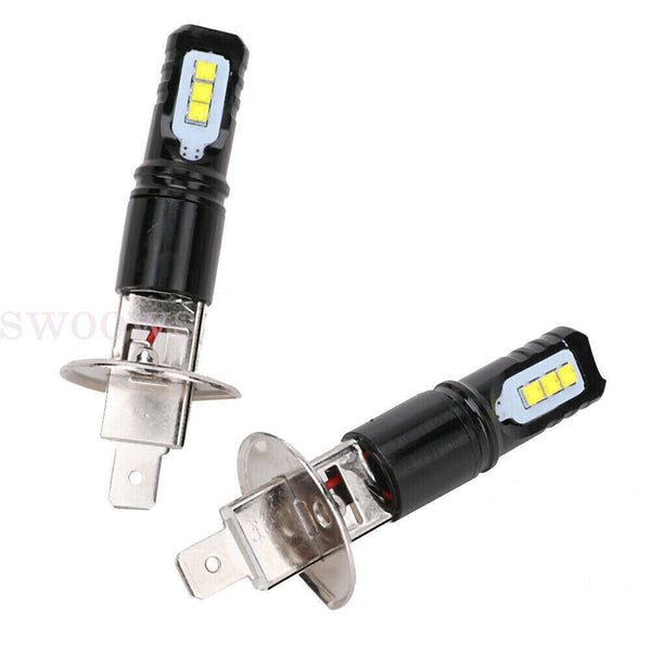 Pair 80W Car H1 LED Headlight Fog Light Beam Bulbs, Globes 6500K White 1200LM