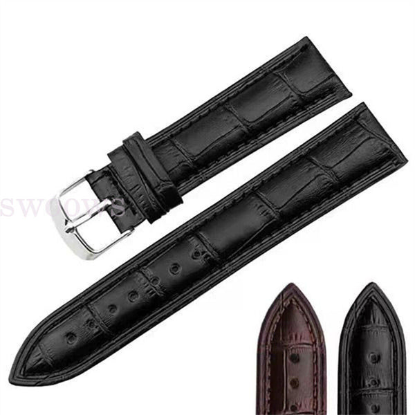 22mm 20mm Universal Quick Release Crocodile Pattern Leather Watch Band Strap