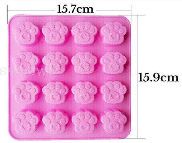 Dog Cat Paw Print Mold Silicone Cake Baking Mold Soap Mold Kitchen Tools