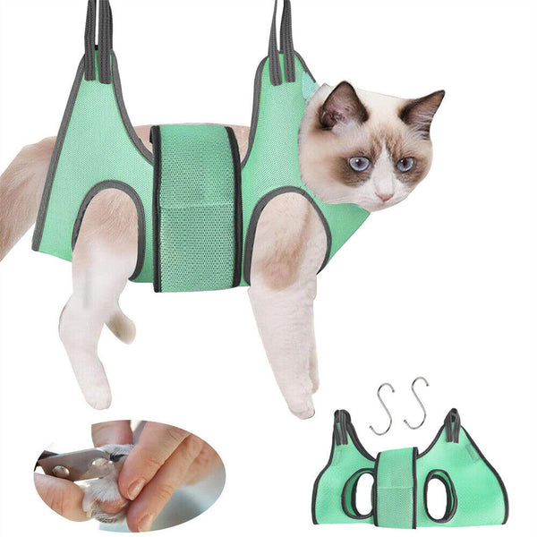 Small Pet Grooming Sling Hammock Dog Cat Restraint Bag Bathing Trimming NailCare