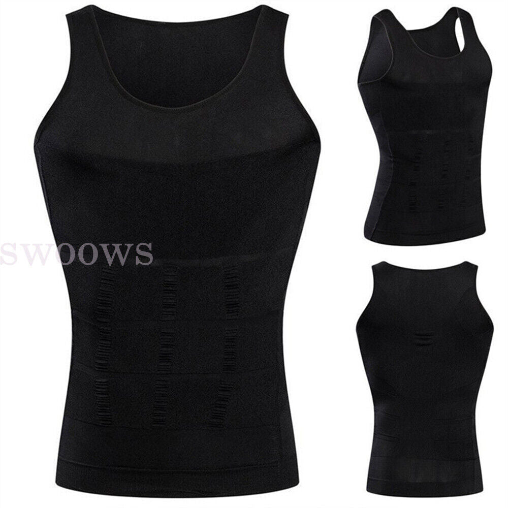 Men Sweat Body Shapers Vest Waist Trainer Slimming Corset Shapewear