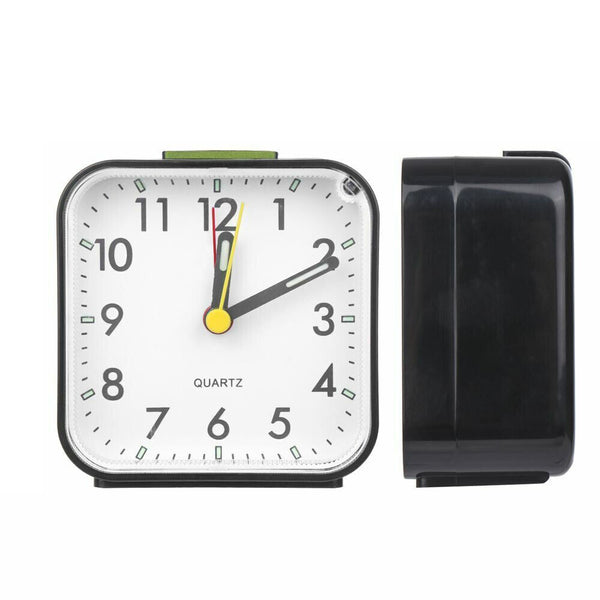 Battery Operated Alarm Clock Quartz No Tick With Night Light Bedside Clocks AU