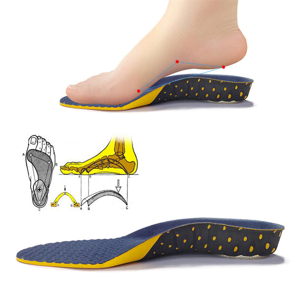 Orthotic Insoles Shoes Arch Support Pain Relief Orthopedic Inner Sole Men Women