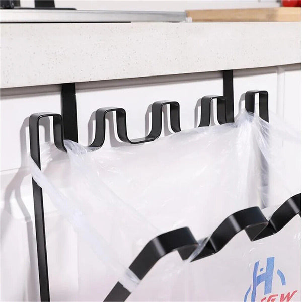 Foldable Iron Garbage Bag Hanging Rack Kitchen Rubbish Holder Cupboard Storage