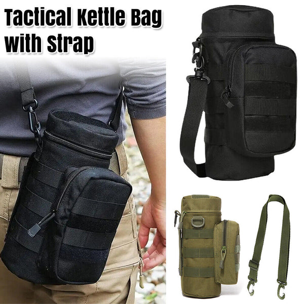 Outdoor Water Bottle Amry Molle Holder Pouch Tactical Bag Drink Military-Kettle