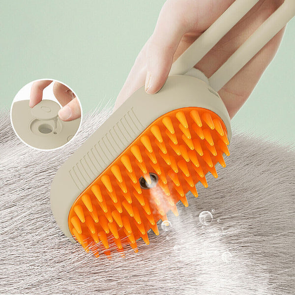 1/2x 3 in 1 Cat Steam Brush Pet Grooming Dog Brush Electric Spray Massage Steamy