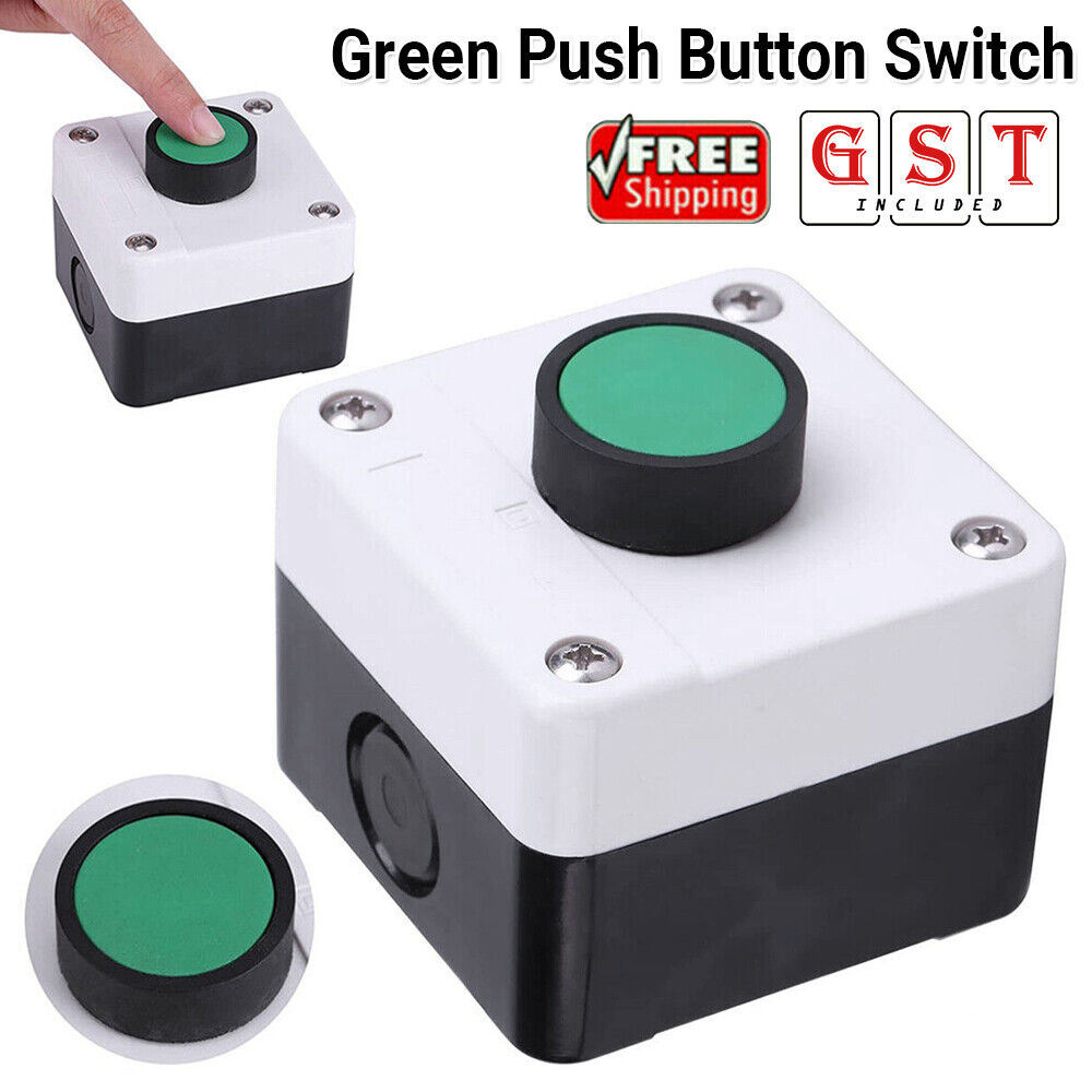 Weatherproof Green Push Button Switch One Button Control Box For Gate Opener ABS