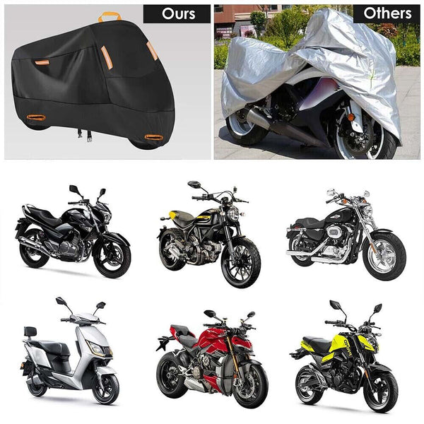 XXL Waterproof Motorcycle Motorbike Cover Outdoor Rain Dust UV Protector