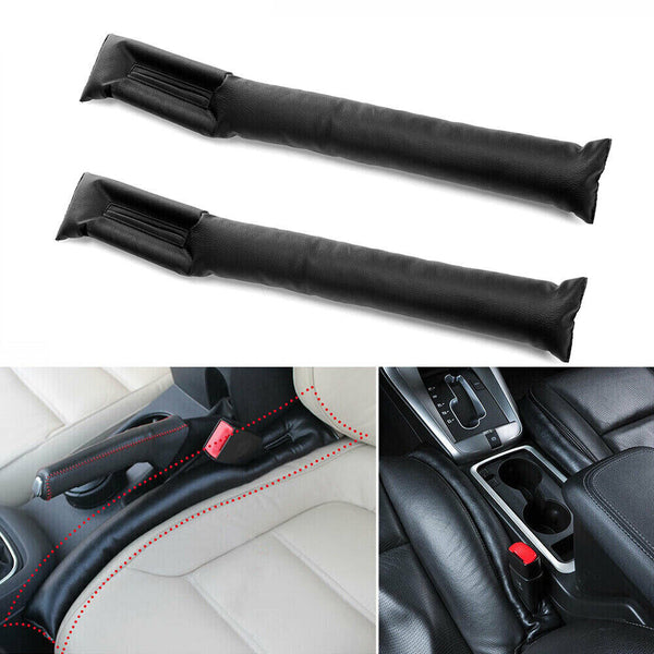 2Pcs Universal Auto Spacer Accessories Seat Gap Filler PU Leather Car Supply