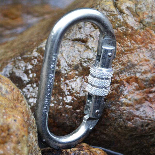 10x 25KN Screw CARABINER / KARABINER Rock Climbing Tree Rigging Equipment 2500KG