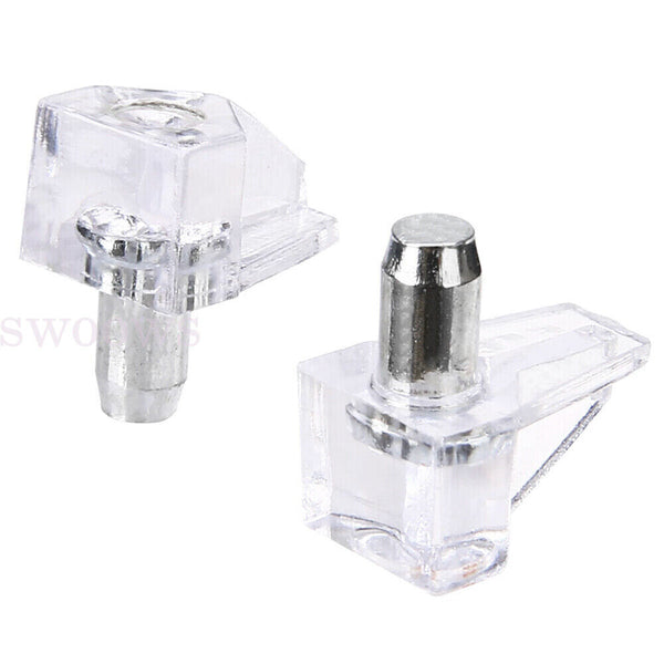 10/20/40/100Pcs 5mm Shelf Pins Clear Support Pegs Cabinet Shelf Pegs Clips AU