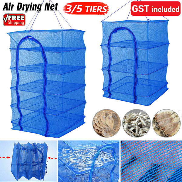 Air Dry Drying Net Vegetable Dehydrator Fruit Meat Fishing Jerky Food Beef Fish