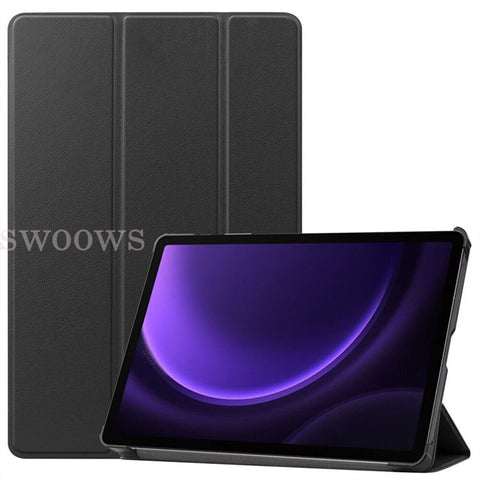 Classic Leather Stand Smart Case Cover for Samsung Galaxy Tab S9 FE + S9 FE 5G