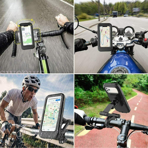 Waterproof Bicycle Bike Motorcycle Handlebar Mount Holder Case For Mobile Phone