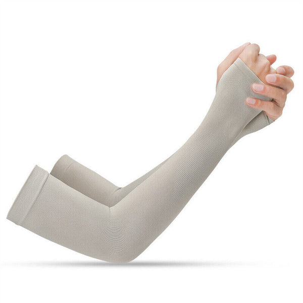 UV Sun Protection Cooling Long Arm Driving Half Finger Gloves Sleeve Sports