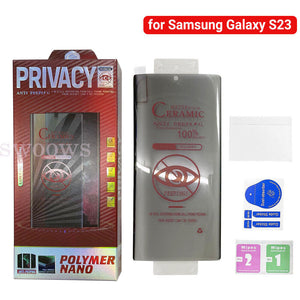 Ceramic Privacy Matte Glass Screen Protector For Samsung Galaxy S23 S22 Ultra