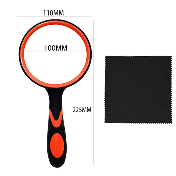 30X Large Magnifying Glass Lens Magnifier Loupe Reading Repair Science 100mm