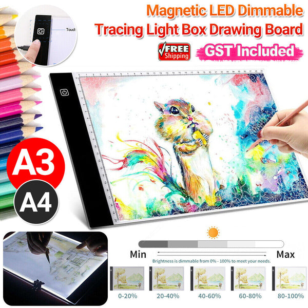 A3 A4 LED Dimmable Tracing Light Box Drawing Board Art Design Pad Copy Lightbox