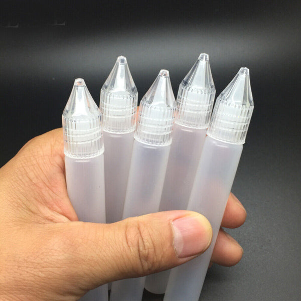 10PCS 15ML Squeezable Empty Plastic Needle Tip Oil Liquid Dropper Bottle New