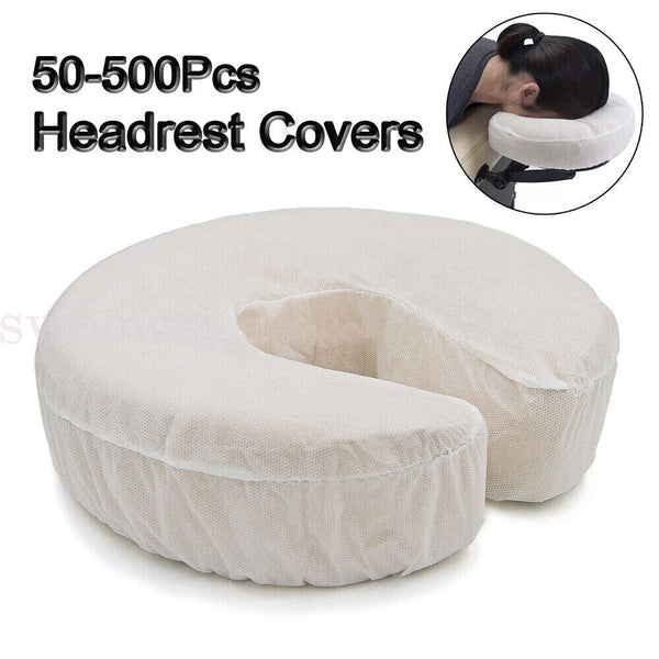 Up to 500pcs Disposable Massage Table Fitted Face Head Rest Cushion Circle Cover