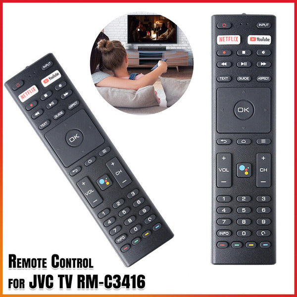 Replacement Remote Control for JVC TV remote model number RM-C3416