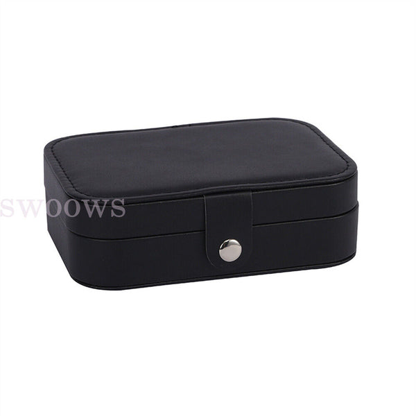 New Portable Jewelry Box Organizer Leather Jewelry Ornaments Case Travel Storage