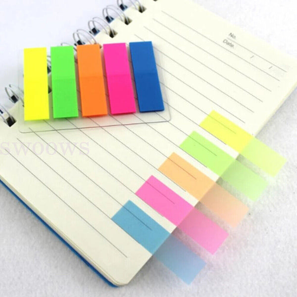 up 1000x Sticky Notes Bookmaker Page Maker Tabs Index Stickers Memo Pad Coloured