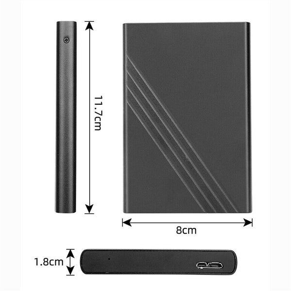 1/2x 2.5inch External Hard Drive 6TB Mobile Hard Drive Enclosure USB3.0 Portable