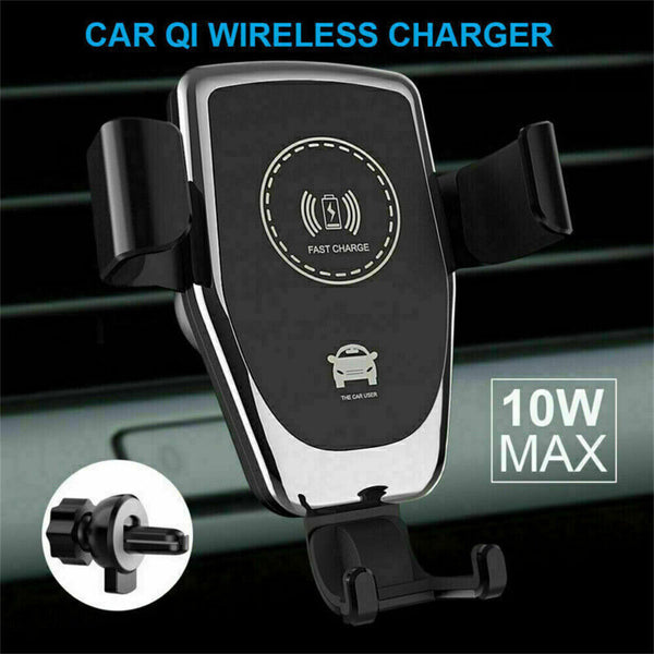 Wireless Fast Charging 10W Car Charger 2 in 1 Mount Holder For Mobile Phone