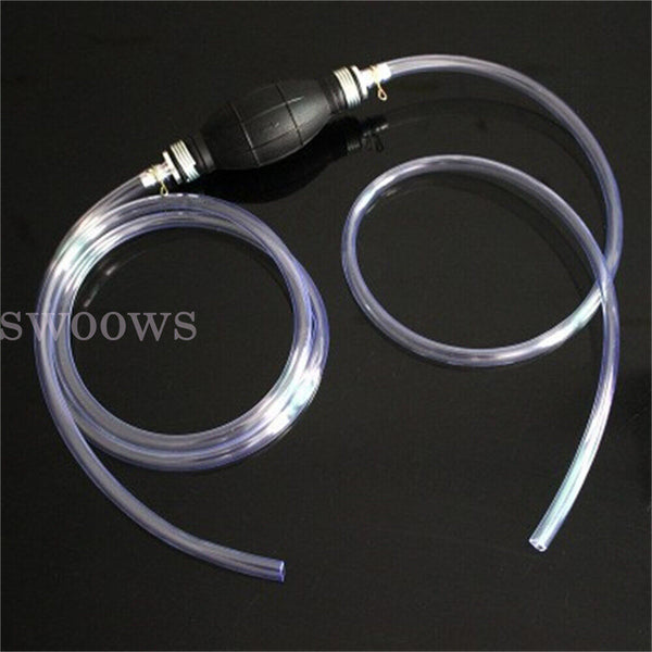 Manual Water Oil Liquid Syphon Petrol Fuel Hose Transfer Pump Hand Siphon Pipe