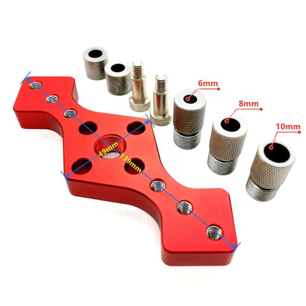 Drill Bit Vertical Pocket Hole Jig Dowel Drill Guide Self Centering Woodworking