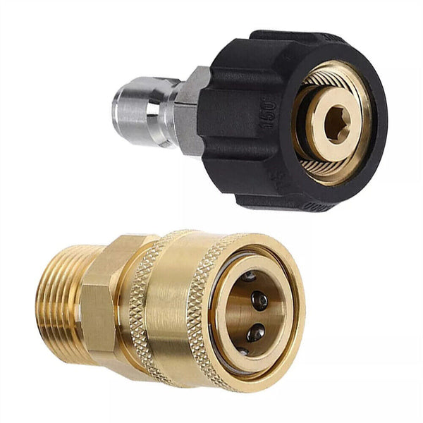 5000PSI M22-Swivel Pressure Washer Hose Adapter 3/8 Quick Connect Fittings
