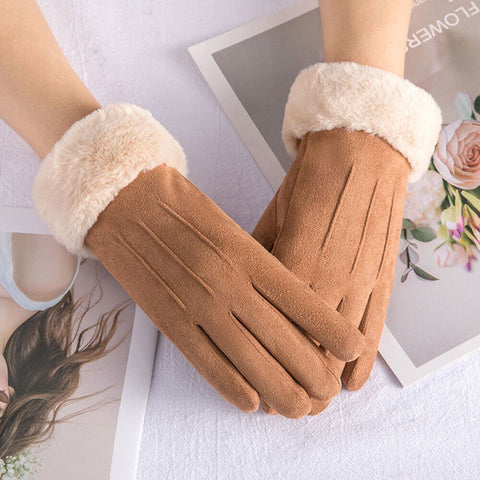 Women Winter Gloves Thermal Touch Screen Warm Windproof Soft Outdoor