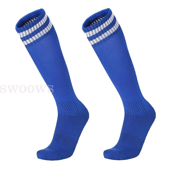 Up 3 Pair Kids Adult High Knee Football Sport Socks Footy Soccer Baseball Hockey