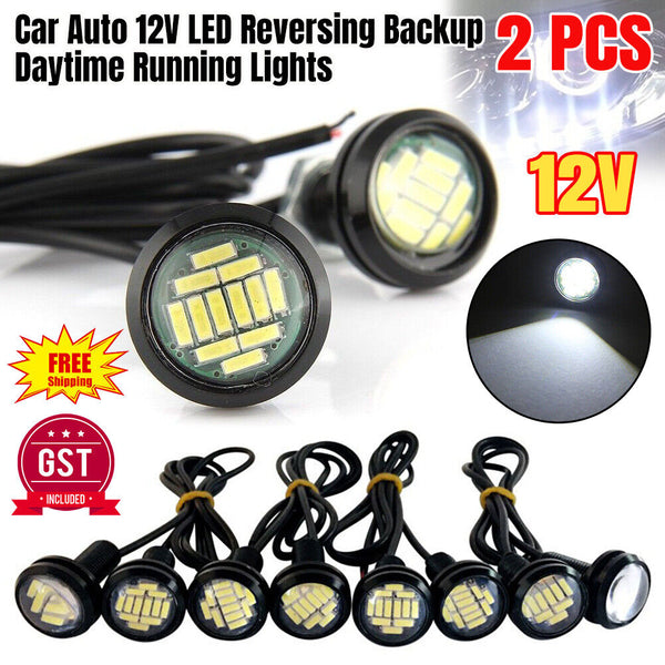 2x Car Auto 12V LED Reversing Backup Lamp Light Daytime Running Lights