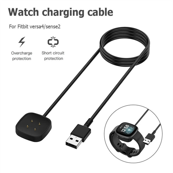 Replacement USB Charger Charging Cable For Fitbit Versa 3/4 / Inspire 2 / ACE 3