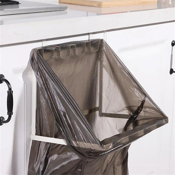 Foldable Iron Garbage Bag Hanging Rack Kitchen Rubbish Holder Cupboard Storage