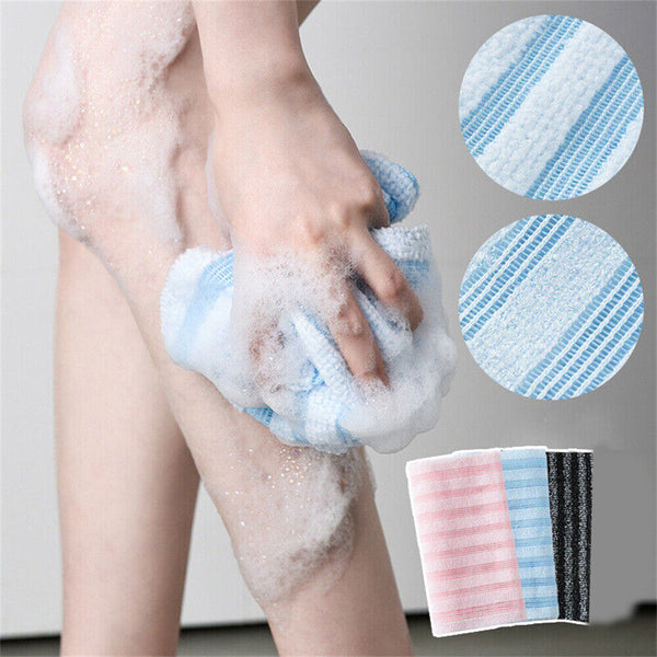 Exfoliating Washcloth Back Scrubber Shower Men Foam Bath Towel, Ultra-Long