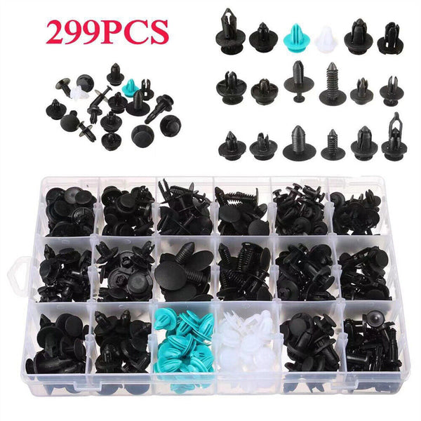 299x Car Body Clips Plastic Trim Fastener Kit For Honda Toyota Auto Panel Bumper