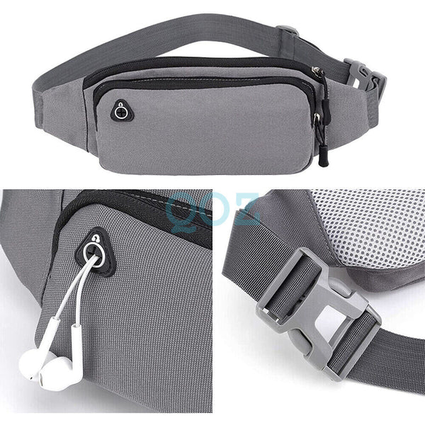 Unisex Handy Waist Belt Climbing Hiking Sport Bum Bag Fanny Pack Zip Pouch Large