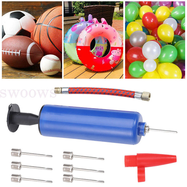 10pcs Ball Pump Air Inflator Kit W/ Needle Nozzle Hose For Basketball Football