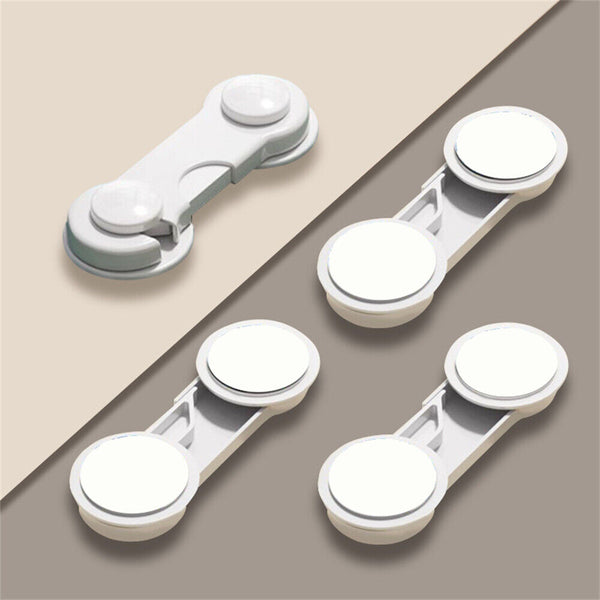 1-10x Baby Safety Lock Child Adhesive Cupboard Cabinet Fridge Drawer Door Locks