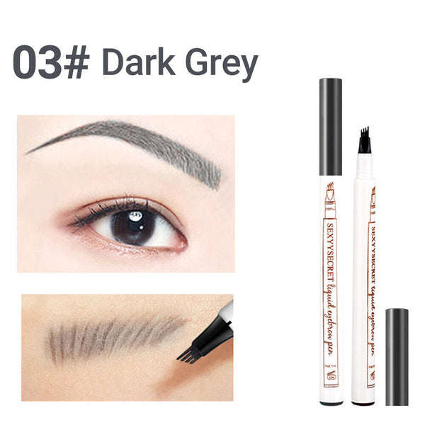 New Waterproof Eyebrow Microblading Ink Pen Pencil Tattoo 3D 4 Fork Pen Makeup