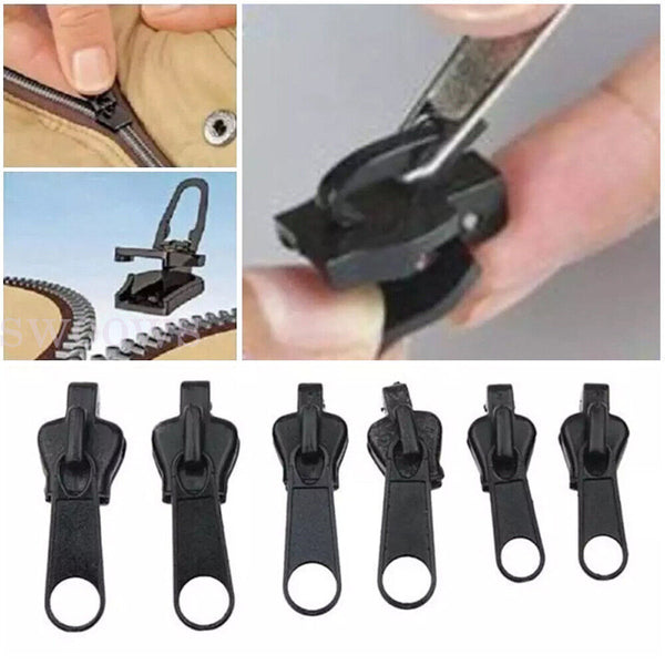 6/12Pcs Universal Instant Fix A Zipper Repair Replacement Zip Sewing Kit NEW