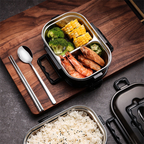 Doule-Layer Stainless Bento Box Leak-Proof Thermal Insulation Portable Lunchbox