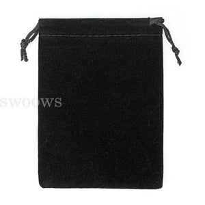 Black Velvet Pouch Drawstring Bags Wedding Favours Gift Party Jewellery Packing