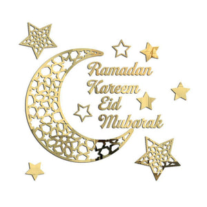 Eid Mubarak Wall Stickers Ramadan Decoration For Home Islamic Muslim Party Deco