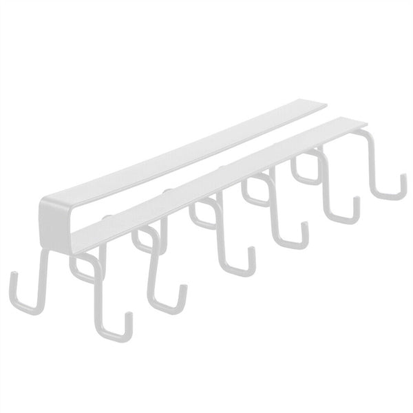 Double Hook Under Shelf Kitchen Cabinet Hanger Organiser Mug Cup Rack Holder