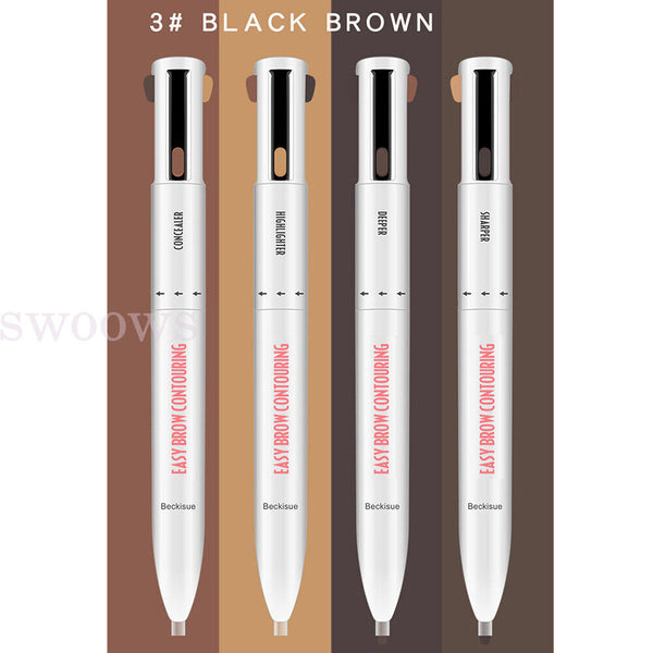 4 in 1 Brow Contour Pen Defining & Highlighting Makeup Beauty Tool Pencil